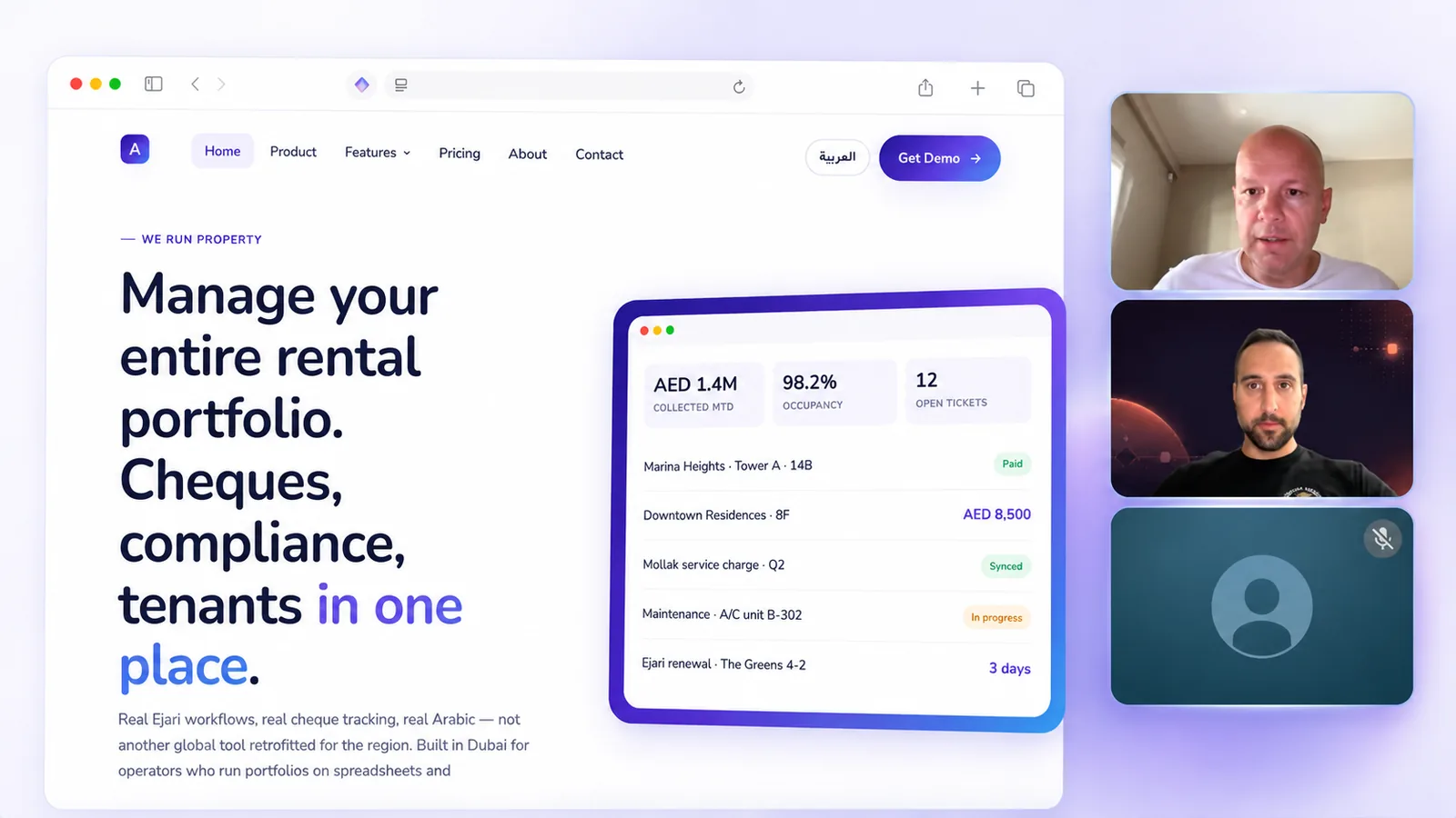 KI-Agent für Website-Betrieb einer UAE PropTech SaaS
